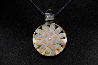 Dot Implosion Glass Pendant | Floral Galaxy Jewelry | Space Sea Anemone Necklace | Handmade Artisan Glass Art Gift