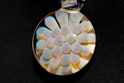 Dot Implosion Glass Pendant | Floral Galaxy Jewelry | Space Sea Anemone Necklace | Handmade Artisan Glass Art Gift
