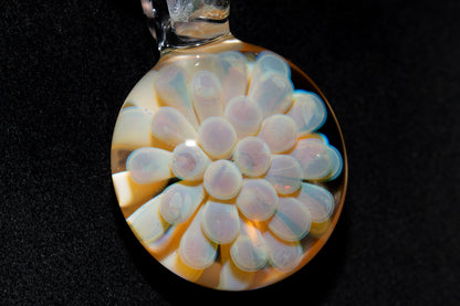 Dot Implosion Glass Pendant | Floral Galaxy Jewelry | Space Sea Anemone Necklace | Handmade Artisan Glass Art Gift