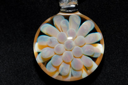 Dot Implosion Glass Pendant | Floral Galaxy Jewelry | Space Sea Anemone Necklace | Handmade Artisan Glass Art Gift
