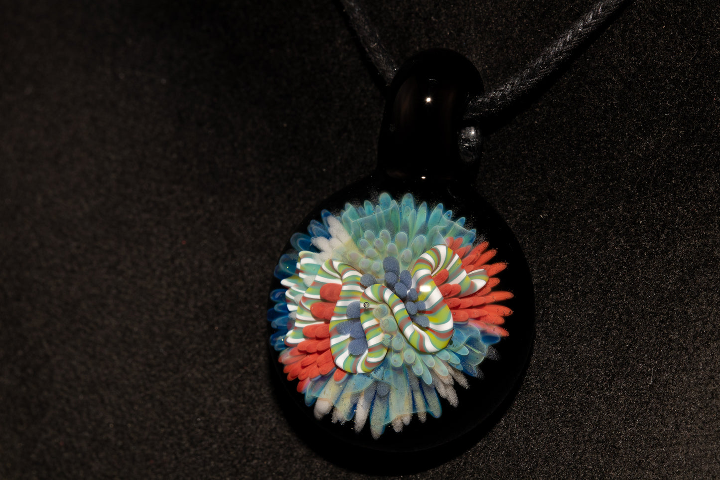 Coral Reef Glass Pendant Necklace | Handblown Borosilicate Ocean Jewelry | Beach & Sea Inspired Gift