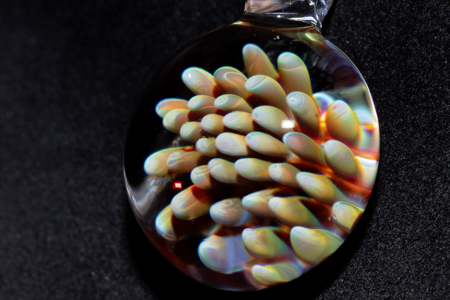 Galaxy Dot Implosion Pendant | Ocean-Inspired Glass Jewelry | Nebula Floral Necklace | Handblown Art Glass Gift