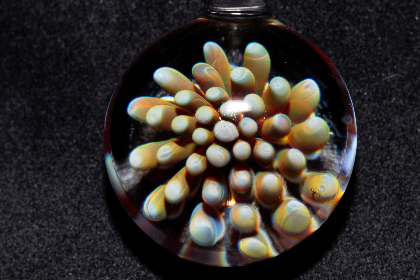 Galaxy Dot Implosion Pendant | Ocean-Inspired Glass Jewelry | Nebula Floral Necklace | Handblown Art Glass Gift