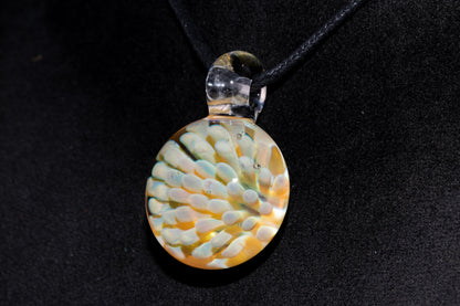 Floral Nebula Glass Pendant | Space Sea Anemone Jewelry | Artisan Handmade Necklace | Colorful Glass Art