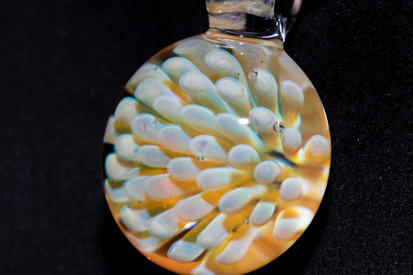 Floral Nebula Glass Pendant | Space Sea Anemone Jewelry | Artisan Handmade Necklace | Colorful Glass Art