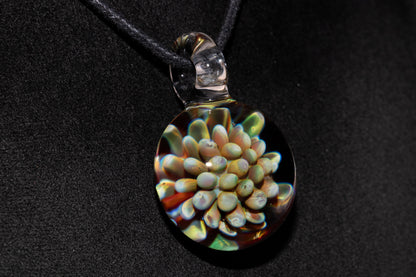 Cosmic Dot Implosion Pendant | Galaxy Floral Glass Necklace | Sea Anemone Inspired Jewelry | Handcrafted Art Glass