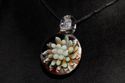 Dot Implosion Glass Pendant | Floral Galaxy Jewelry | Space Sea Anemone Necklace | Handmade Artisan Glass Art Gift