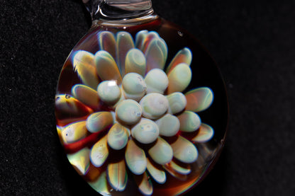 Dot Implosion Glass Pendant | Floral Galaxy Jewelry | Space Sea Anemone Necklace | Handmade Artisan Glass Art Gift