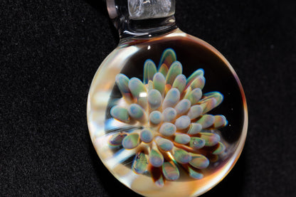 Galaxy Dot Implosion Pendant | Ocean-Inspired Glass Jewelry | Nebula Floral Necklace | Handblown Art Glass Gift