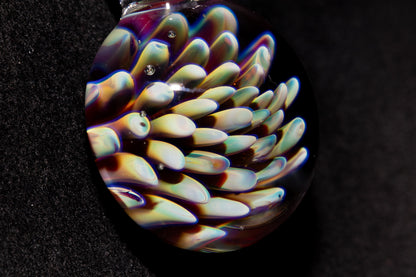 Dot Implosion Glass Pendant | Floral Galaxy Jewelry | Space Sea Anemone Necklace | Handmade Artisan Glass Art Gift