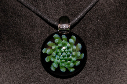 Galaxy Dot Implosion Pendant | Ocean-Inspired Glass Jewelry | Nebula Floral Necklace | Handblown Art Glass Gift