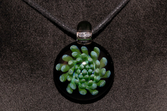 Galaxy Dot Implosion Pendant | Ocean-Inspired Glass Jewelry | Nebula Floral Necklace | Handblown Art Glass Gift