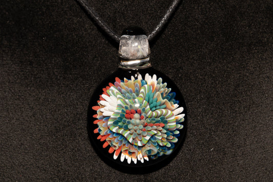 Coral Reef Glass Pendant Necklace | Handblown Borosilicate Ocean Jewelry | Beach & Sea Inspired Gift
