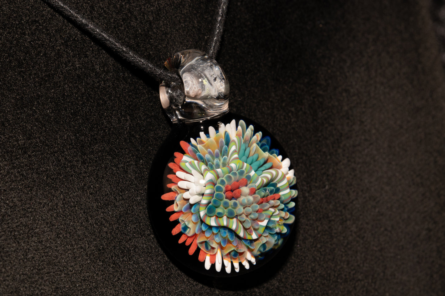 Coral Reef Glass Pendant Necklace | Handblown Borosilicate Ocean Jewelry | Beach & Sea Inspired Gift