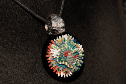 Coral Reef Glass Pendant Necklace | Handblown Borosilicate Ocean Jewelry | Beach & Sea Inspired Gift
