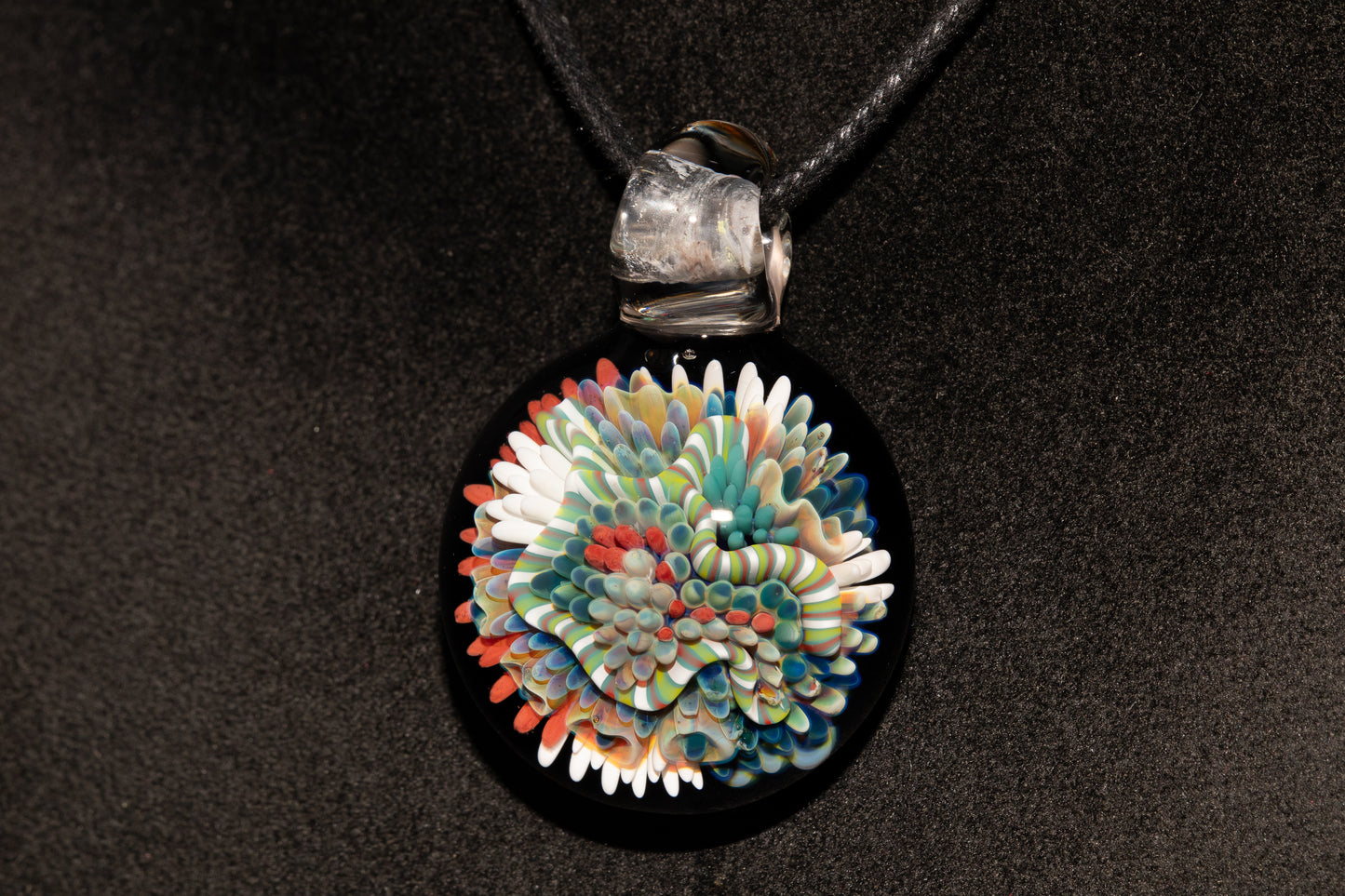 Coral Reef Glass Pendant Necklace | Handblown Borosilicate Ocean Jewelry | Beach & Sea Inspired Gift