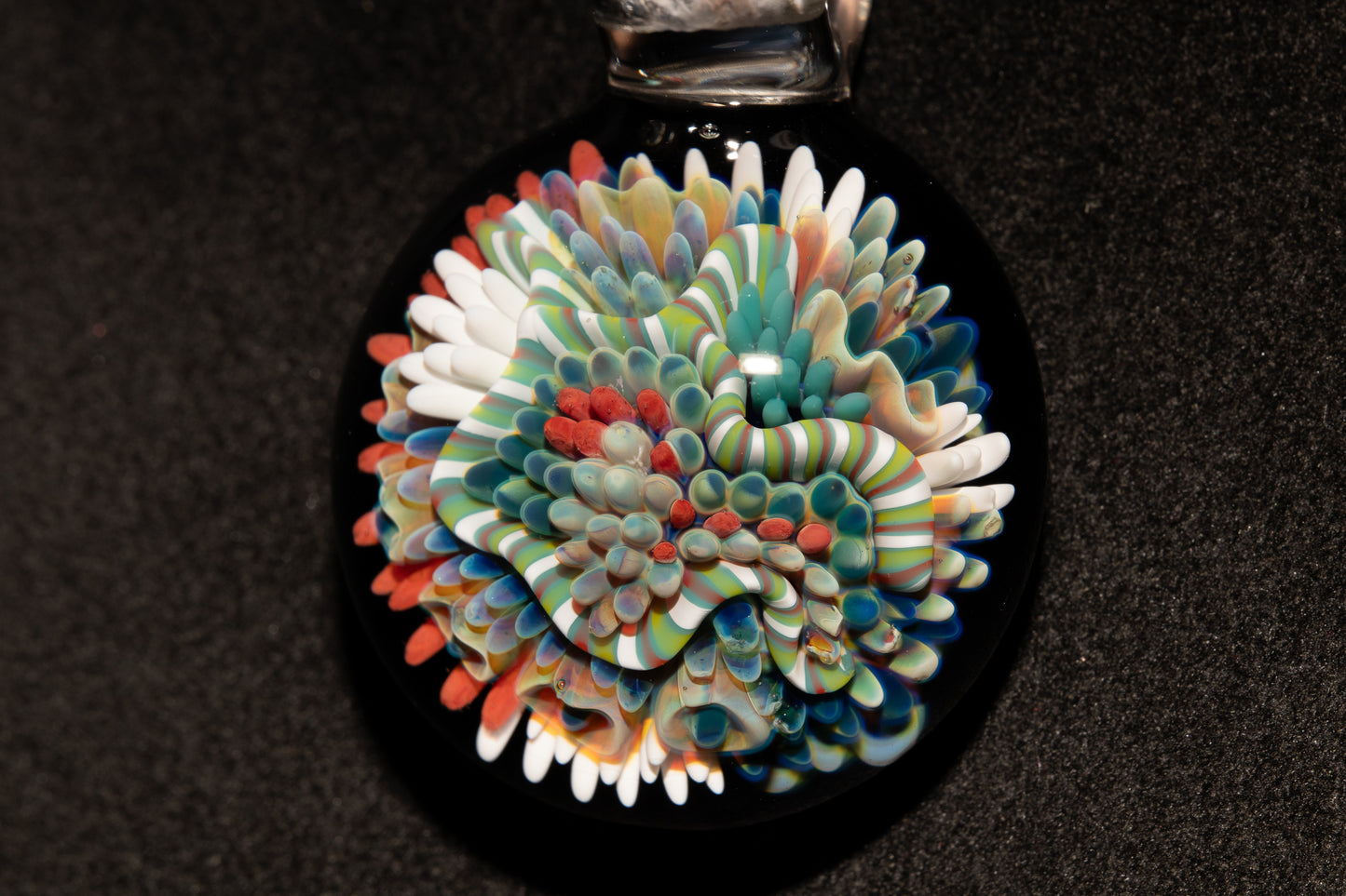 Coral Reef Glass Pendant Necklace | Handblown Borosilicate Ocean Jewelry | Beach & Sea Inspired Gift