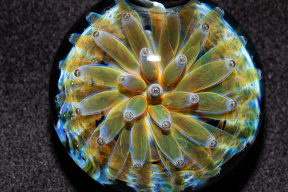 Air Trap Implosion Glass Pendant | Floral Galaxy Necklace | Space Anemone Jewelry | Handmade Nebula Pendant | Artisan Glass Art