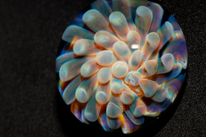 Galaxy Dot Implosion Pendant | Ocean-Inspired Glass Jewelry | Nebula Floral Necklace | Handblown Art Glass Gift