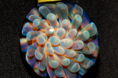 Galaxy Dot Implosion Pendant | Ocean-Inspired Glass Jewelry | Nebula Floral Necklace | Handblown Art Glass Gift