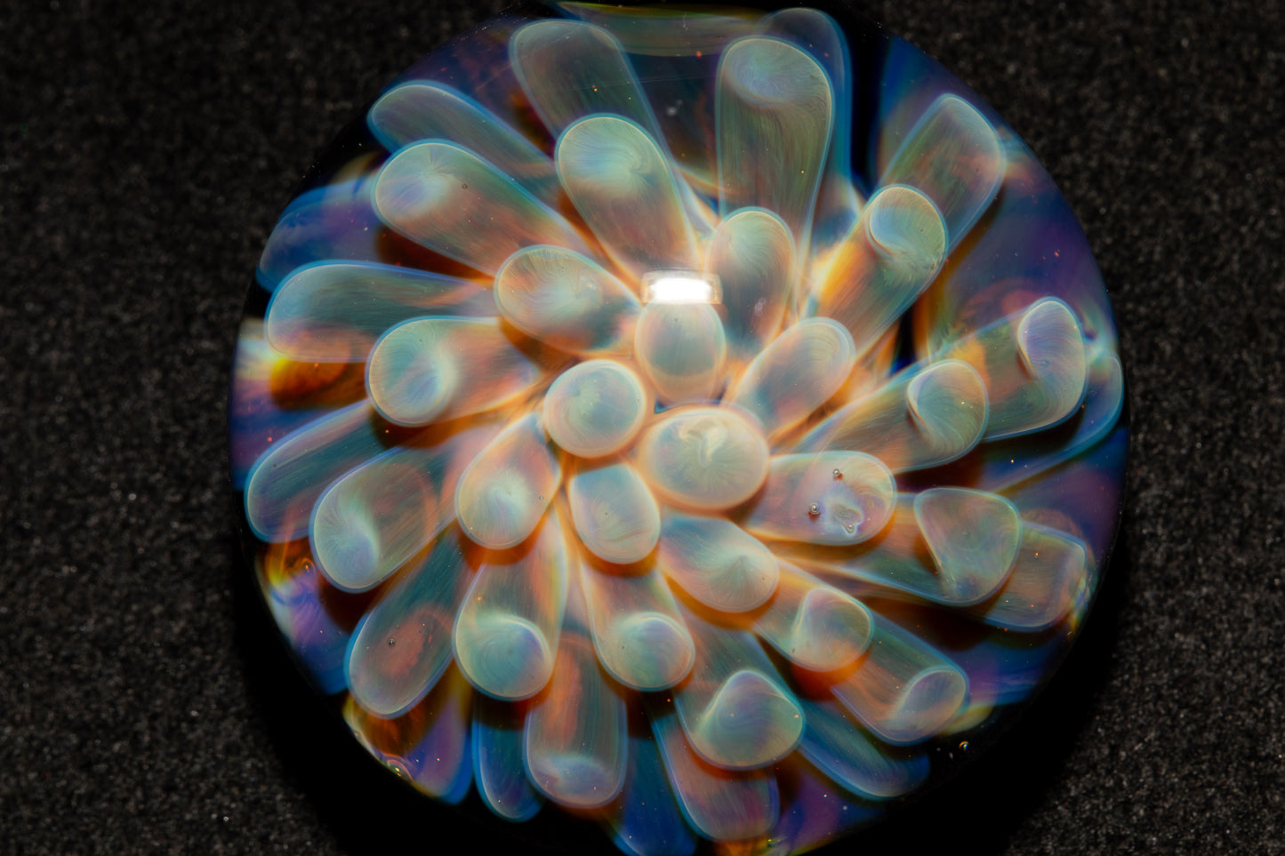 Galaxy Dot Implosion Pendant | Ocean-Inspired Glass Jewelry | Nebula Floral Necklace | Handblown Art Glass Gift