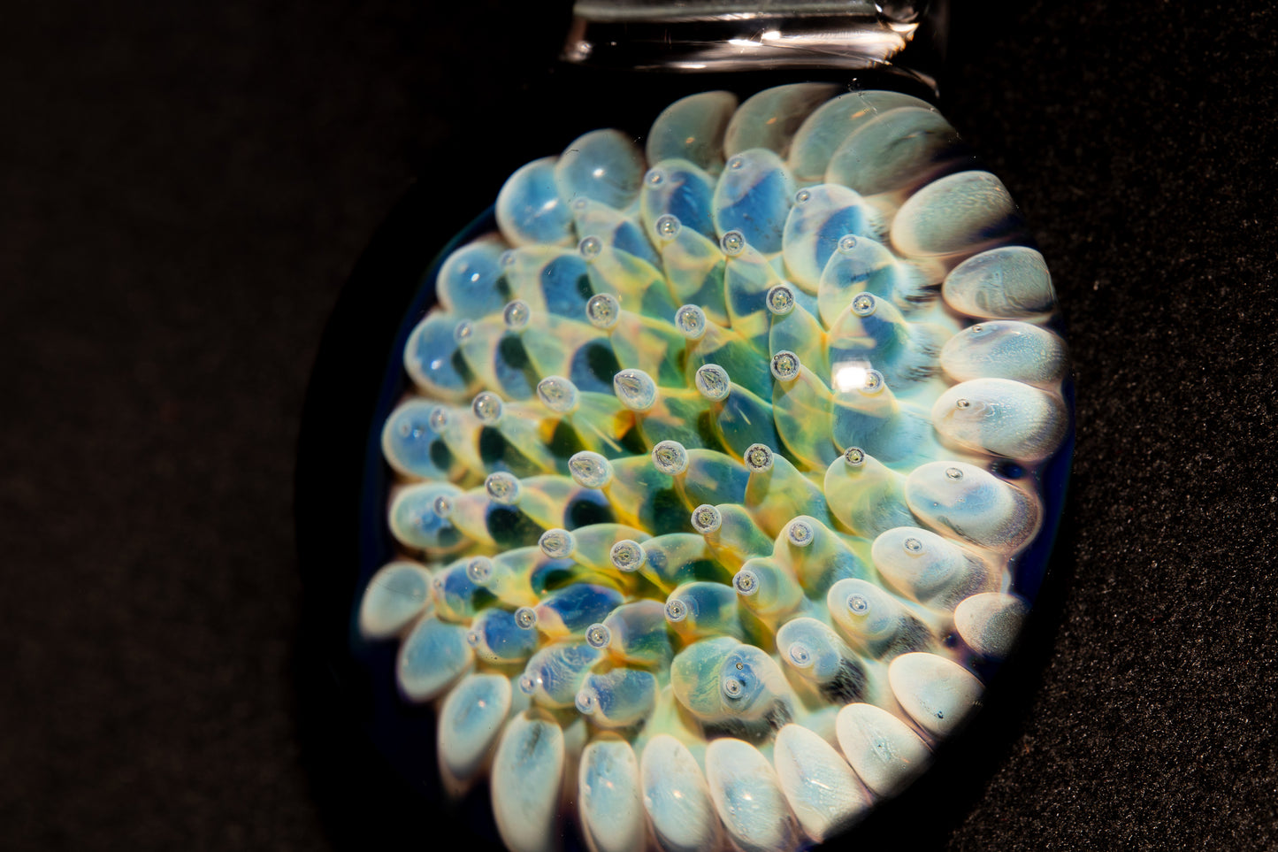 Air Trap Implosion Glass Pendant | Floral Galaxy Necklace | Space Anemone Jewelry | Handmade Nebula Pendant | Artisan Glass Art