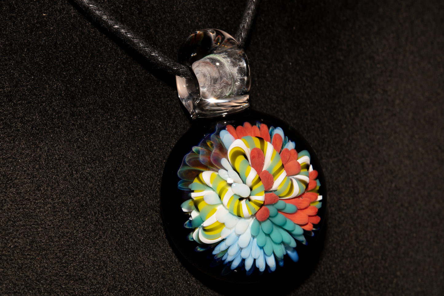Coral Reef Glass Pendant Necklace | Handblown Borosilicate Ocean Jewelry | Beach & Sea Inspired Gift