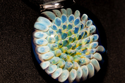Air Trap Implosion Glass Pendant | Floral Galaxy Necklace | Space Anemone Jewelry | Handmade Nebula Pendant | Artisan Glass Art