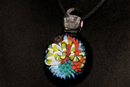 Coral Reef Glass Pendant Necklace | Handblown Borosilicate Ocean Jewelry | Beach & Sea Inspired Gift