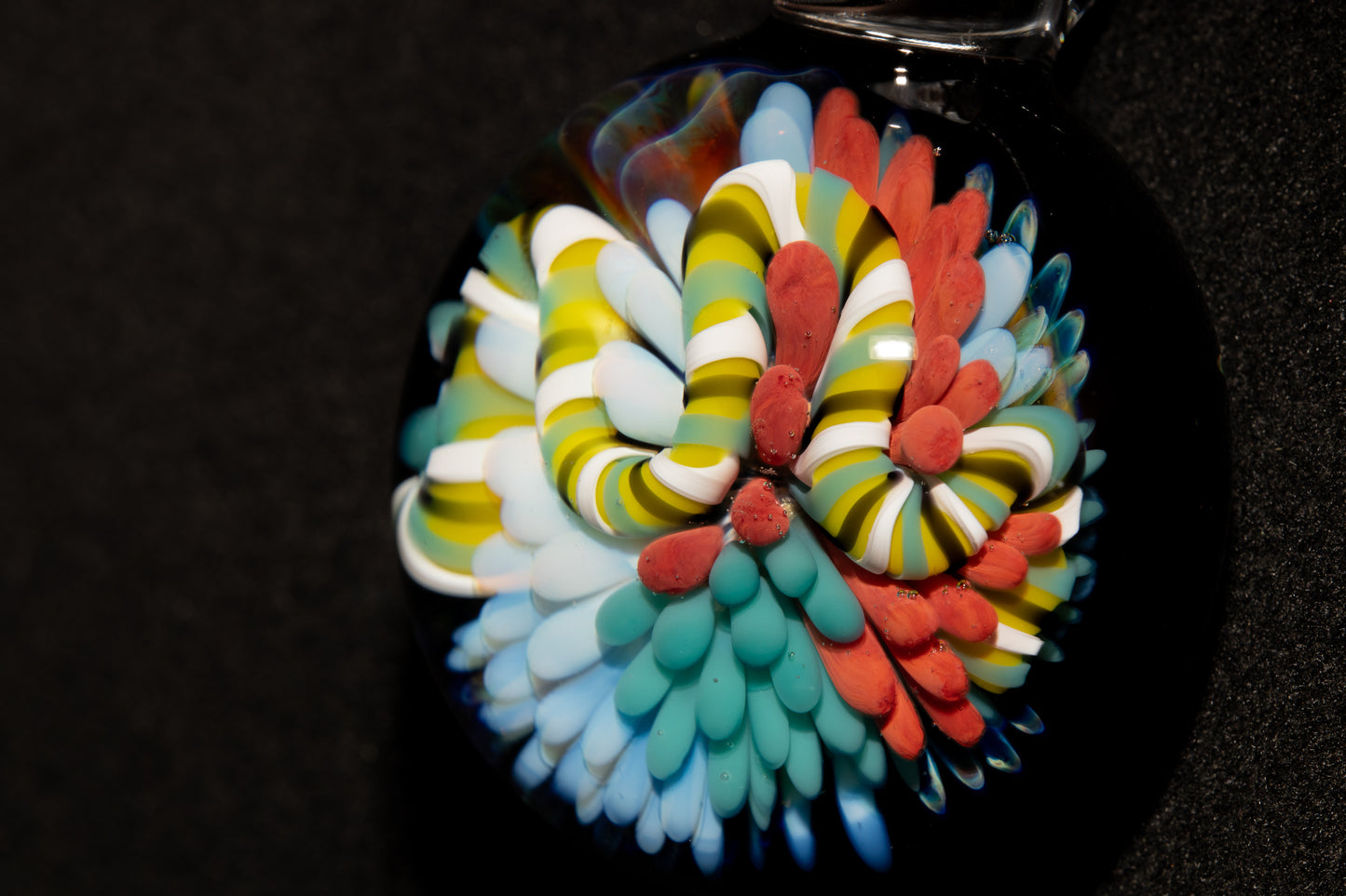 Coral Reef Glass Pendant Necklace | Handblown Borosilicate Ocean Jewelry | Beach & Sea Inspired Gift