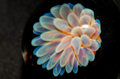 Cosmic Dot Implosion Pendant | Galaxy Floral Glass Necklace | Sea Anemone Inspired Jewelry | Handcrafted Art Glass