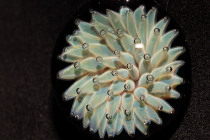 Air Trap Implosion Glass Pendant | Floral Galaxy Necklace | Space Anemone Jewelry | Handmade Nebula Pendant | Artisan Glass Art