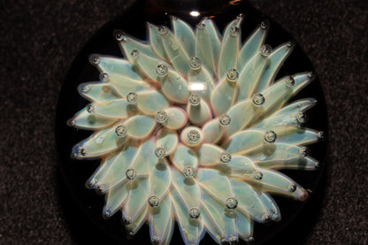 Air Trap Implosion Glass Pendant | Floral Galaxy Necklace | Space Anemone Jewelry | Handmade Nebula Pendant | Artisan Glass Art