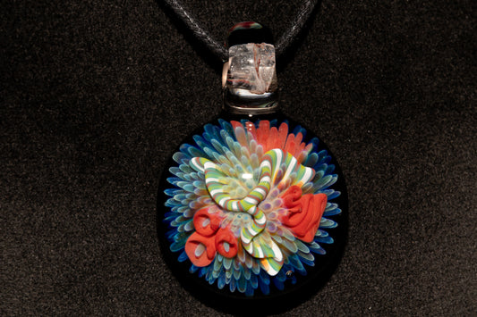 Coral Reef Glass Pendant Necklace | Handblown Borosilicate Ocean Jewelry | Beach & Sea Inspired Gift