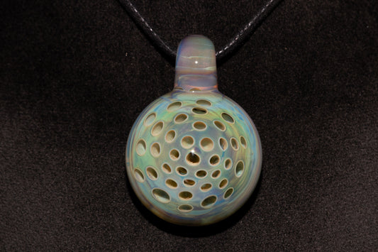 Glass Lotus Pod Pendant | Handmade Jewelry | Symbol of Transformation & Awakening | Artisan Glass Necklace Gift