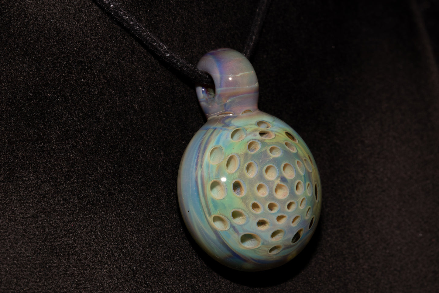 Glass Lotus Pod Pendant | Handmade Jewelry | Symbol of Transformation & Awakening | Artisan Glass Necklace Gift