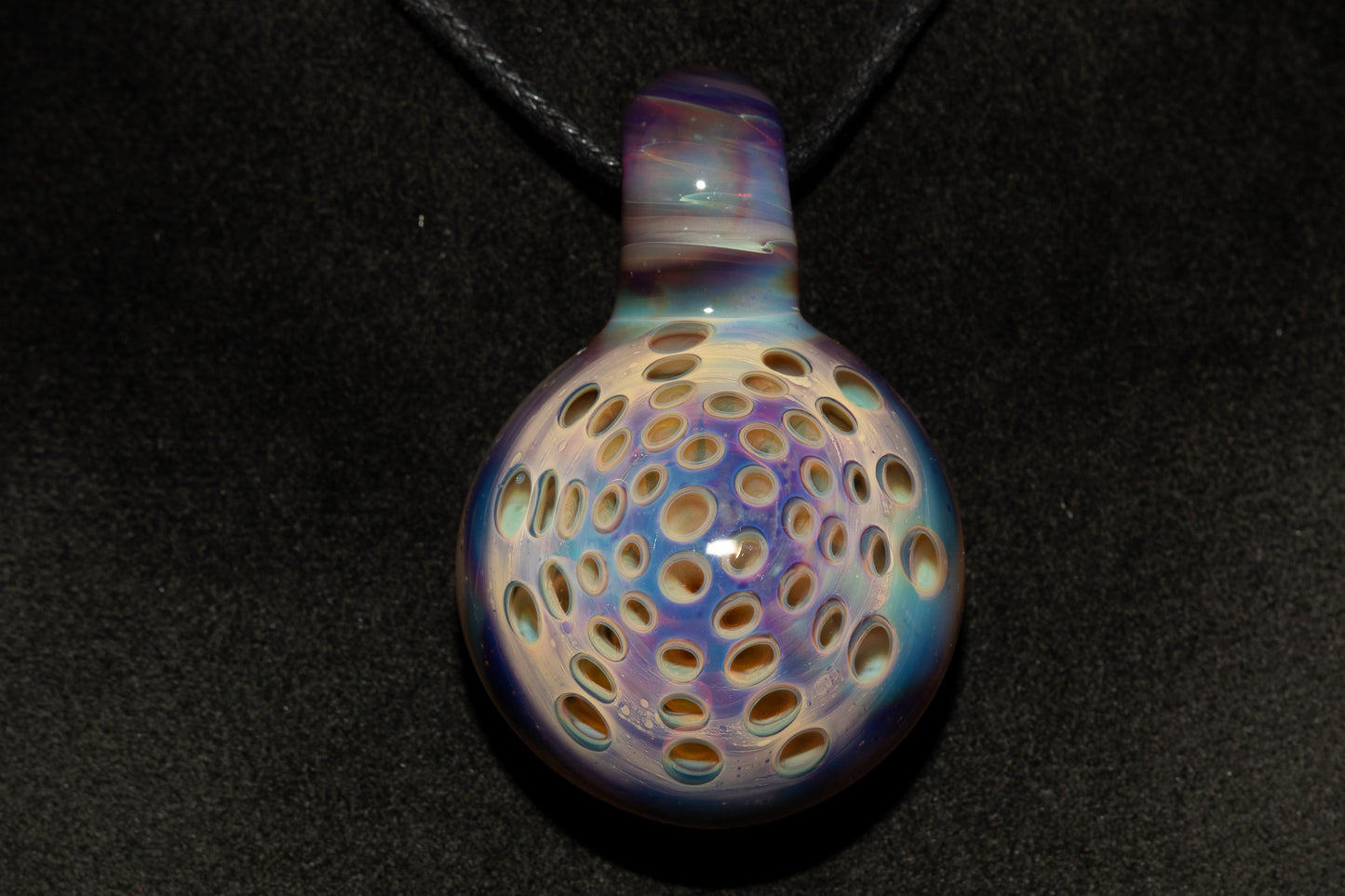 Glass Lotus Pod Pendant | Handmade Jewelry | Symbol of Transformation & Awakening | Artisan Glass Necklace Gift