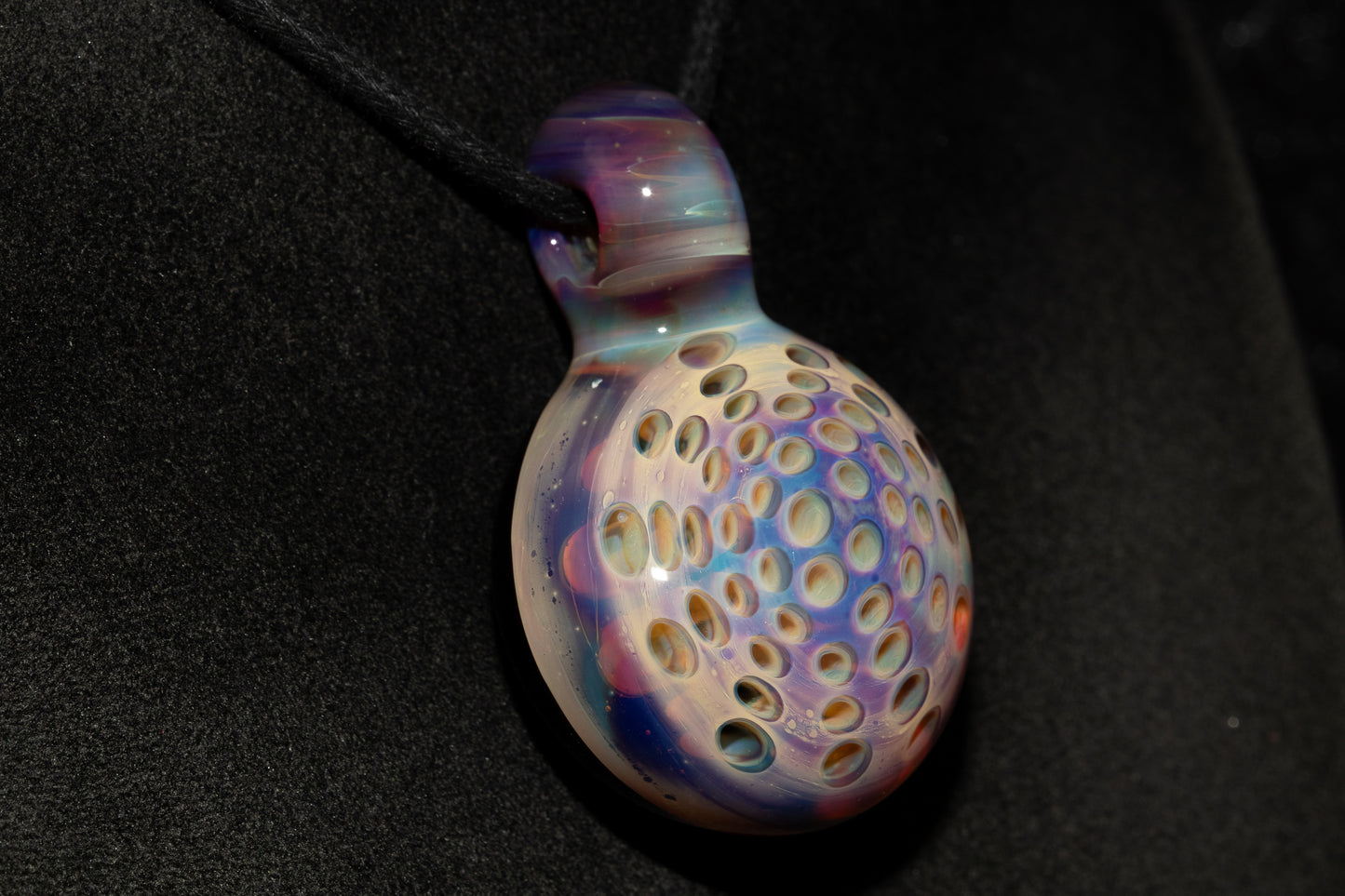 Glass Lotus Pod Pendant | Handmade Jewelry | Symbol of Transformation & Awakening | Artisan Glass Necklace Gift