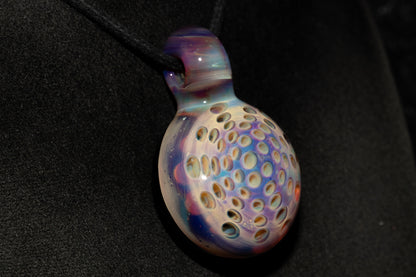 Glass Lotus Pod Pendant | Handmade Jewelry | Symbol of Transformation & Awakening | Artisan Glass Necklace Gift