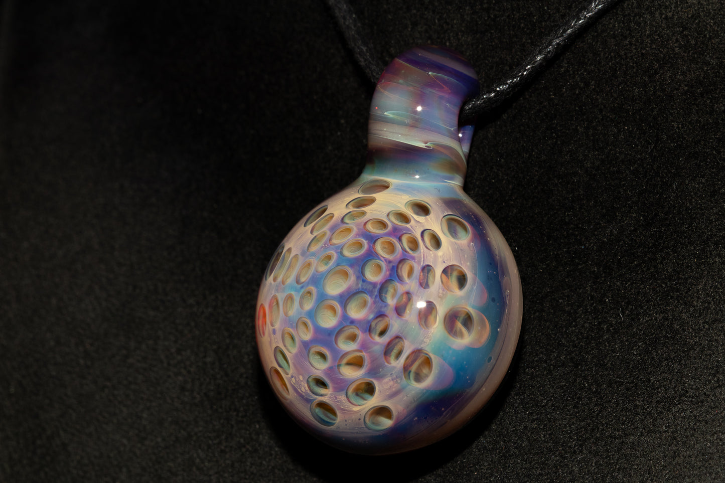 Glass Lotus Pod Pendant | Handmade Jewelry | Symbol of Transformation & Awakening | Artisan Glass Necklace Gift