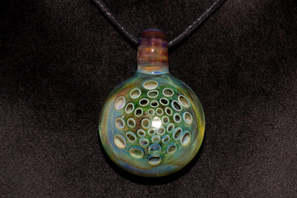 Handmade Glass Lotus Pendant | Symbol of Growth & Transformation | Artistic Necklace | One of a Kind Jewelry