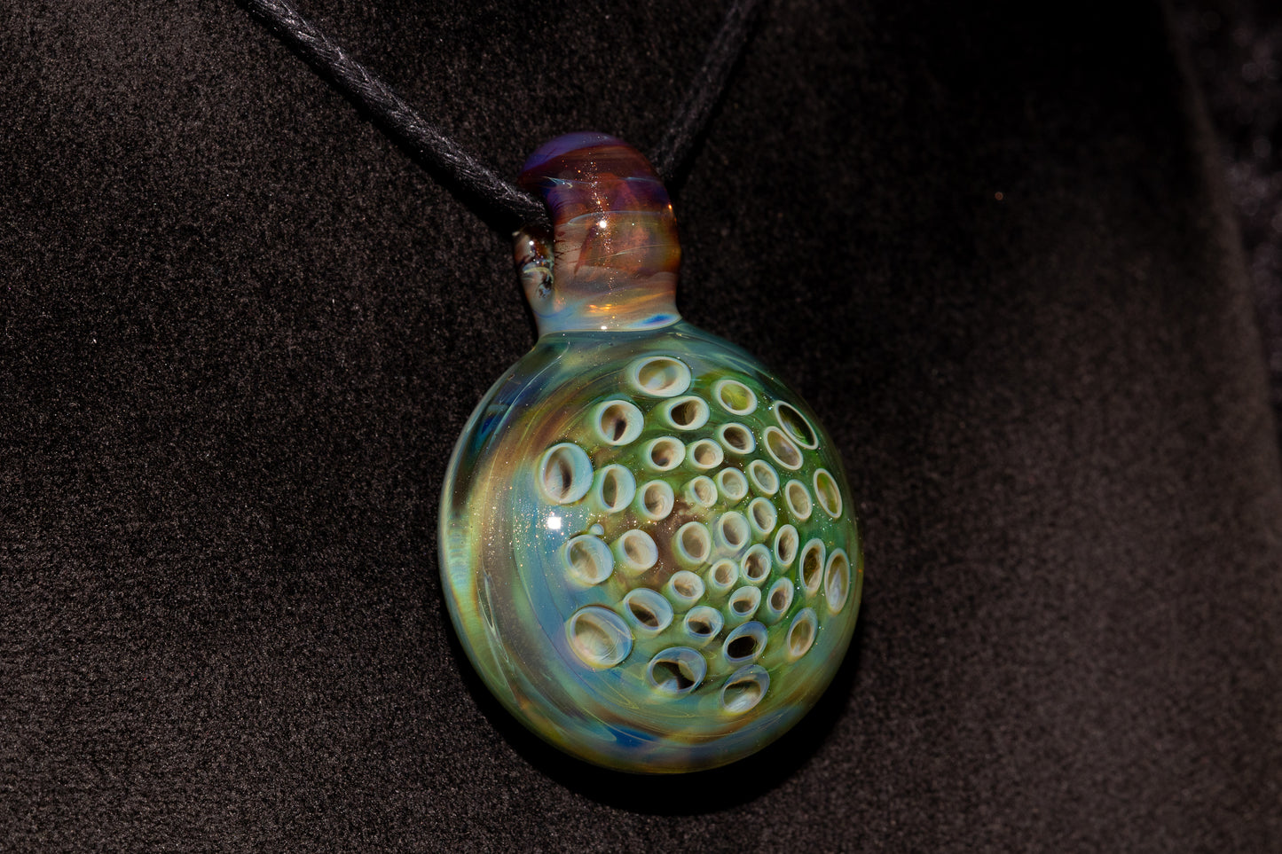 Handmade Glass Lotus Pendant | Symbol of Growth & Transformation | Artistic Necklace | One of a Kind Jewelry