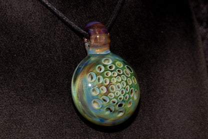 Handmade Glass Lotus Pendant | Symbol of Growth & Transformation | Artistic Necklace | One of a Kind Jewelry