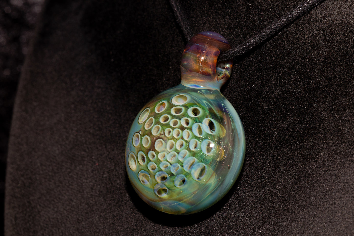 Handmade Glass Lotus Pendant | Symbol of Growth & Transformation | Artistic Necklace | One of a Kind Jewelry