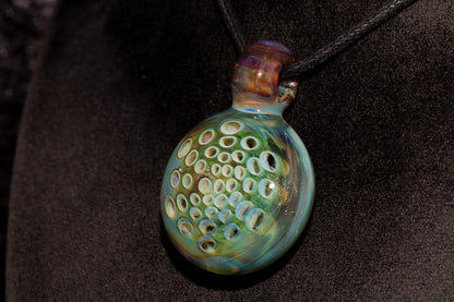 Handmade Glass Lotus Pendant | Symbol of Growth & Transformation | Artistic Necklace | One of a Kind Jewelry