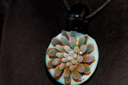 Cosmic Dot Implosion Pendant | Galaxy Floral Glass Necklace | Sea Anemone Inspired Jewelry | Handcrafted Art Glass