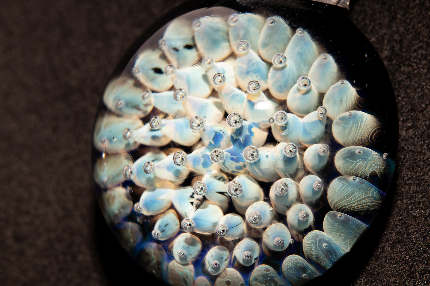 Floral Galaxy Glass Pendant | Space Anemone Necklace | Implosion Art Jewelry | Air Trap Nebula Pendant | One of a Kind Glass