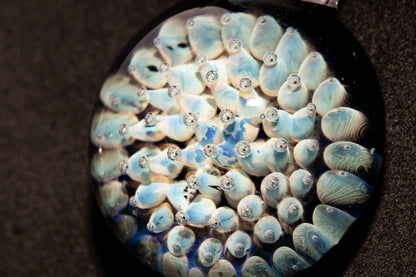 Floral Galaxy Glass Pendant | Space Anemone Necklace | Implosion Art Jewelry | Air Trap Nebula Pendant | One of a Kind Glass