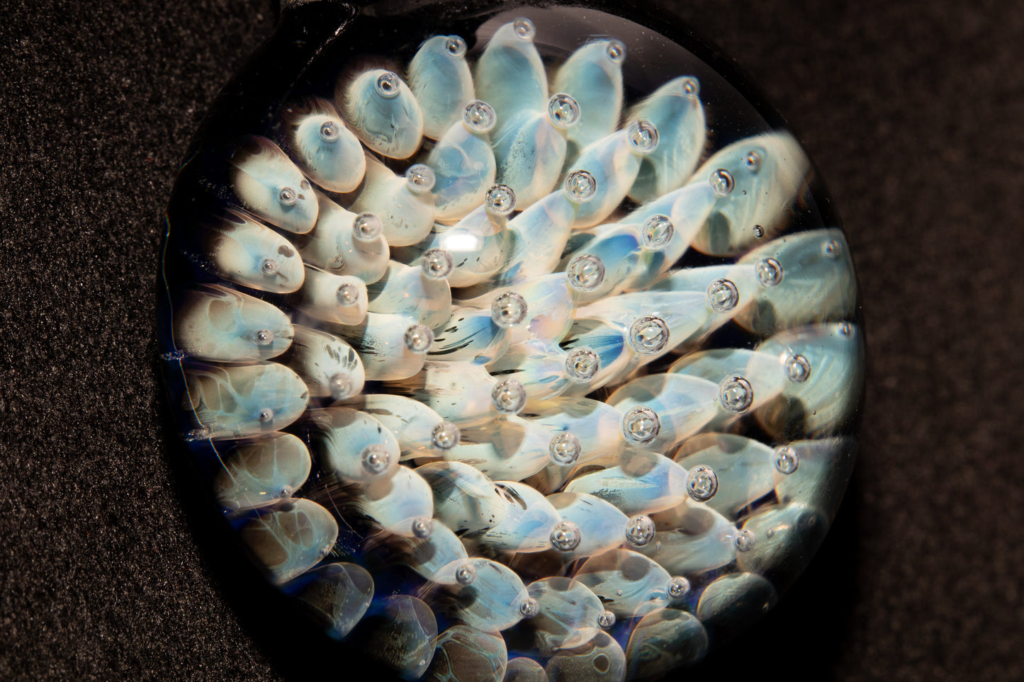 Floral Galaxy Glass Pendant | Space Anemone Necklace | Implosion Art Jewelry | Air Trap Nebula Pendant | One of a Kind Glass