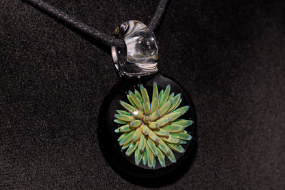 Floral Galaxy Glass Pendant | Space Anemone Necklace | Implosion Art Jewelry | Air Trap Nebula Pendant | One of a Kind Glass